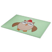 Cute Kerstmis Owl Custom Cutting Board Snijplank (Hoek)
