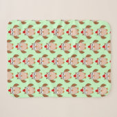 Cute Kerstmis Owl Sherpa Blanket Deken (Voorkant (horizontaal))