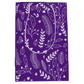 Cute Kerstmis Paars Pattered Medium Cadeauzakje (Voorkant)