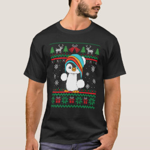 Cute Kerstmis Pajama Penguin Cool Penguin Bird Lo T-shirt