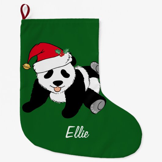 Cute Kerstmis Panda Beer Grote Kerstsok (Voorkant)