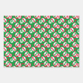 Cute Kerstmis Panda Beer Kinder Red Green Inpakpapier Vel (Voorkant 3)