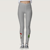 Cute Kerstmis Panda Beer Leggings (Voorkant)