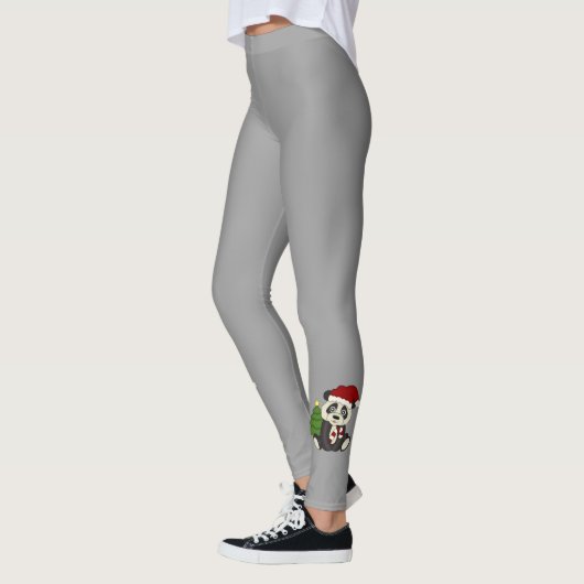 Cute Kerstmis Panda Beer Leggings (Links)