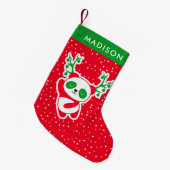 Cute Kerstmis Panda Star Pattern Persoonlijk Kleine Kerstsok (Voorkant (Hangend))