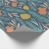 Cute Kerstmis Patroon Squirrel Pine Cone Cadeaupapier (Hoek)