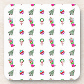 Cute Kerstmis Pattern Bier Onderzetter (Voorkant)