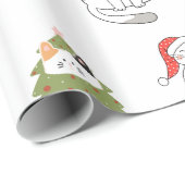 Cute Kerstmis Pattern Cadeaupapier (Rol Hoek)
