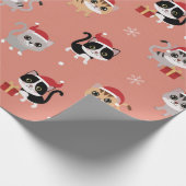 Cute Kerstmis Pattern Cadeaupapier (Hoek)