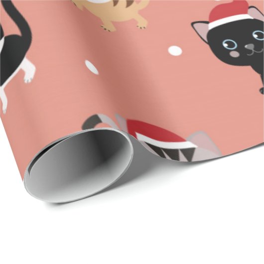 Cute Kerstmis Pattern Cadeaupapier (Rol Hoek)