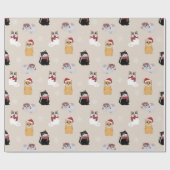 Cute Kerstmis Pattern Cadeaupapier (Vlak)