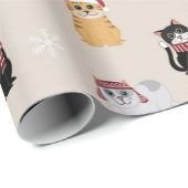 Cute Kerstmis Pattern Cadeaupapier (Rol Hoek)