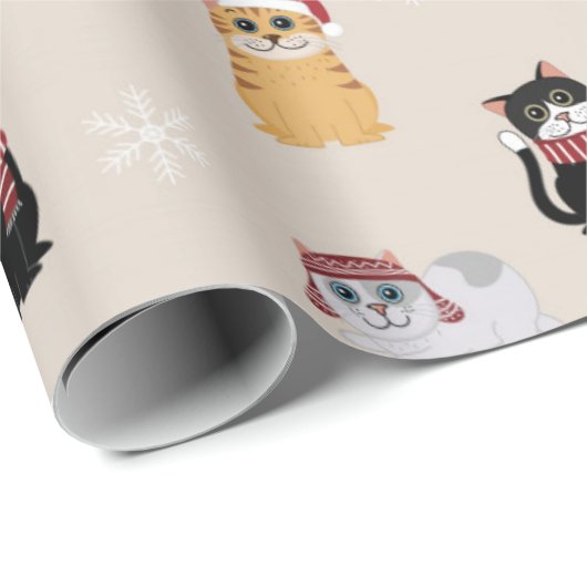 Cute Kerstmis Pattern Cadeaupapier (Rol Hoek)