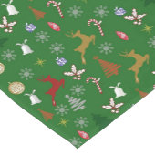 Cute Kerstmis Pattern Korte Tafelloper (Hoek)