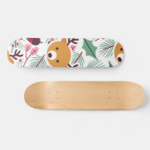 Cute Kerstmis Pattern Persoonlijk Skateboard (Horizontaal)