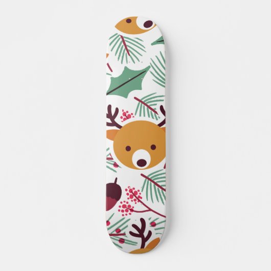 Cute Kerstmis Pattern Persoonlijk Skateboard (Voorkant)