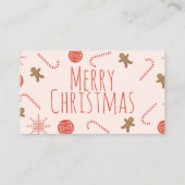 Cute Kerstmis Pattern Plaatskaartje (Achterkant)