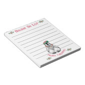 Cute Kerstmis Penguin, feestelijk Arctic Animal Notitieblok (Schuin)