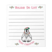 Cute Kerstmis Penguin, feestelijk Arctic Animal Notitieblok (Voorkant)