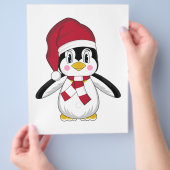 Cute Kerstmis Penguin Flyer (Hand)