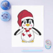 Cute Kerstmis Penguin Flyer (Enkel)
