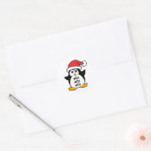 Cute Kerstmis Penguin Ho Ho Ho Ronde Sticker (Envelop)
