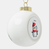 Cute Kerstmis Penguin Ornament (Links)
