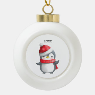 Cute Kerstmis Penguin Ornament