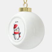 Cute Kerstmis Penguin Ornament (Rechts)