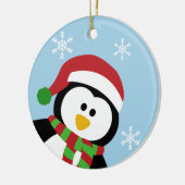 Cute Kerstmis Penguin Ornament (Links)