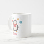 Cute Kerstmis Penguin Persoonlijke kerstMok Koffiemok (Voorkant links)