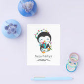Cute Kerstmis Penguin Prettige feestdagen Foto Flyer (Enkel)