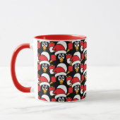 Cute Kerstmis Penguins Pattern Red Mok (Links)