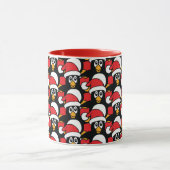 Cute Kerstmis Penguins Pattern Red Mok (Midden)