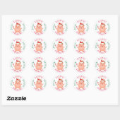 Cute Kerstmis Pig Hope Peace Ronde Sticker (Vel)