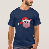 Cute Kerstmis Pig T-shirt (Voorkant)