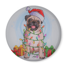 Cute Kerstmis Pug Dog Thermal Tumbler