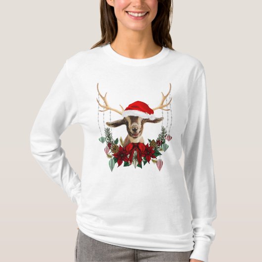 Cute Kerstmis, rendiergeit T-shirt (Voorkant)