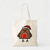 Cute Kerstmis Robin Doodle Cartoon Tote Bag (Voorkant)