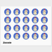 Cute Kerstmis Ronde Sticker (Vel)