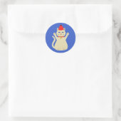 Cute Kerstmis Ronde Sticker (Tas)