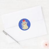 Cute Kerstmis Ronde Sticker (Envelop)