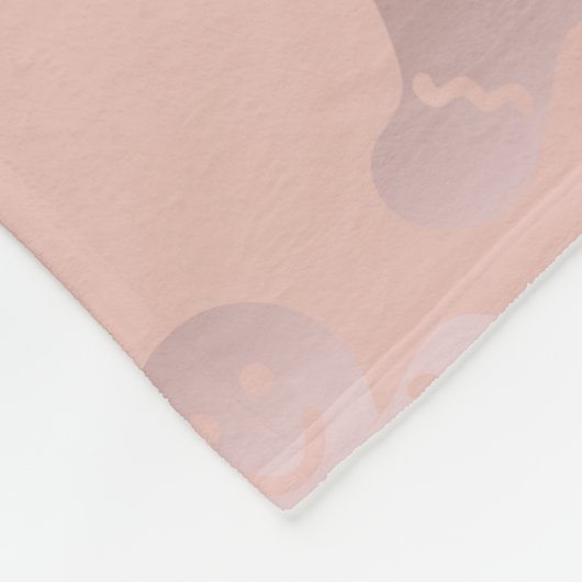 Cute Kerstmis Roos Gold Gingerbrood Man Patroon Fleece Deken (Hoek)