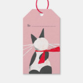 Cute kerstmis roze feestdag cadeautjes Labels Cadeaulabel (Voorkant)