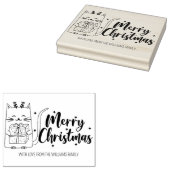 Cute Kerstmis Rubberstempel (Gestempeld)