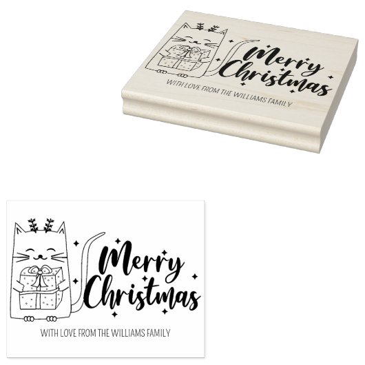 Cute Kerstmis Rubberstempel (Gestempeld)