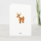 Cute Kerstmis Rudolph Candy Cane Pattern Green Feestdagen Kaart (Achterkant)