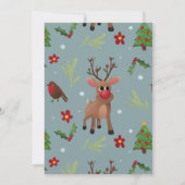 Cute Kerstmis Rudolph Reindeer Baby shower Kaart (Achterkant)