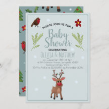 Cute Kerstmis Rudolph Reindeer Baby shower