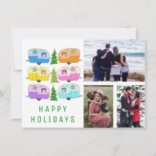 Cute kerstmis RV CUSTOM PHOTO Holiday Card Kaart